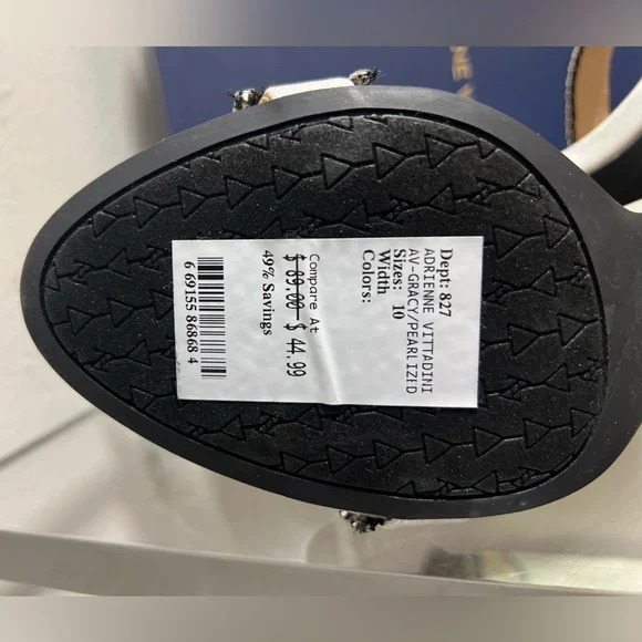 Adrienne Vittadini White Strappy Heels - Picture 6 of 8